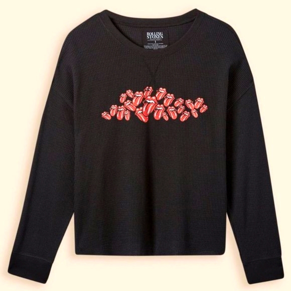 ❤️NWT VINTAGE TORRID TEE - ROLLING STONES JAGGER - WAFFLE - CROP SHIRT PLUS SIZE - Picture 9 of 16